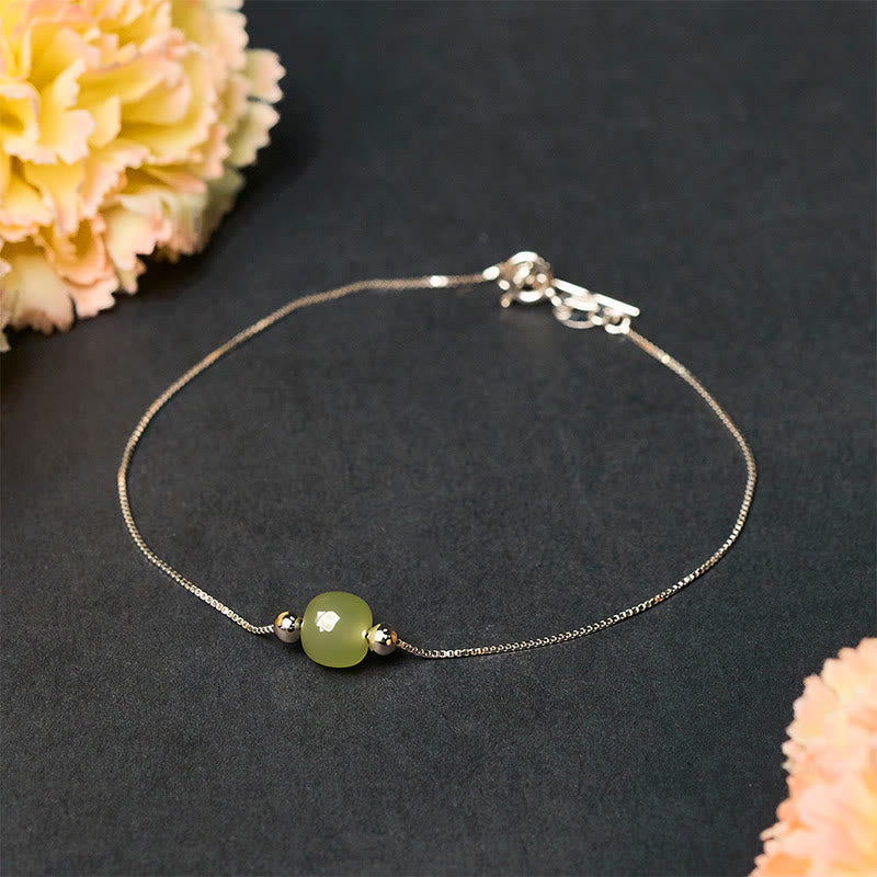 Buddha Stones 925スターリングシルバー 天然翡翠ビーズ アバンダンス チェーンブレスレット - image 10