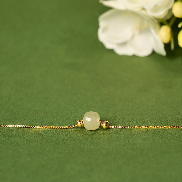 Buddha Stones 925スターリングシルバー 天然翡翠ビーズ アバンダンス チェーンブレスレット - image 15