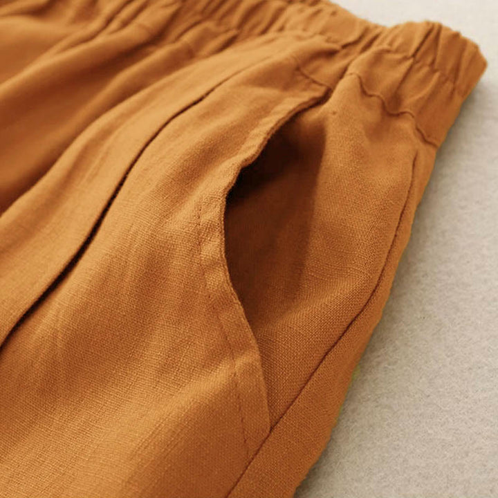 Buddha Stonesカジュアル 無地 レディース コットン ショートパンツ ポケット付き - image 3