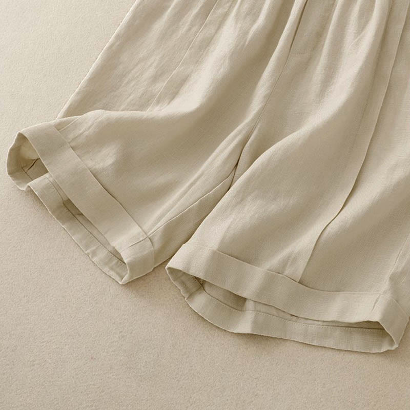 Buddha Stonesカジュアル 無地 レディース コットン ショートパンツ ポケット付き - image 9