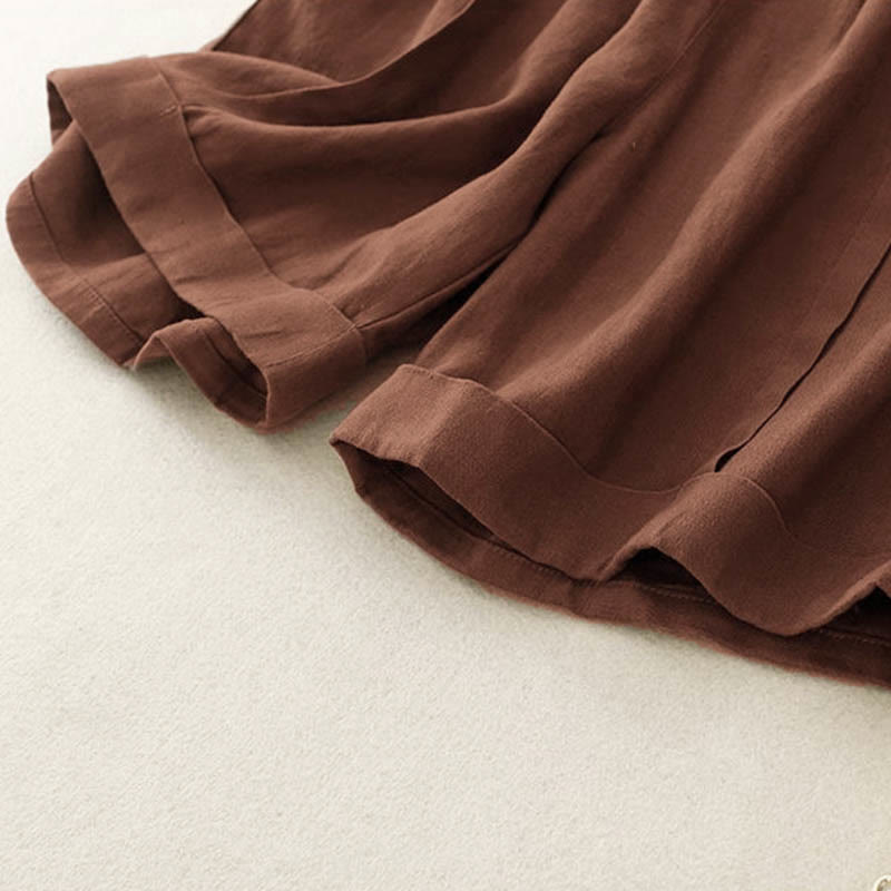 Buddha Stonesカジュアル 無地 レディース コットン ショートパンツ ポケット付き - image 16