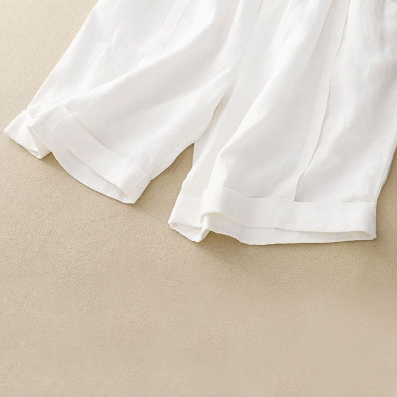 Buddha Stonesカジュアル 無地 レディース コットン ショートパンツ ポケット付き - image 35