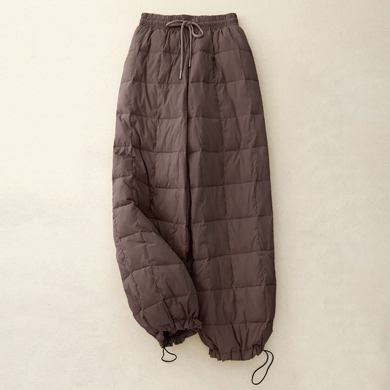 Buddha Stones冬用ドローストリングレッグオープニングデザインレディースコットンパンツ ポケット付き - サドルブラウン - US8-10,UK/AU12-14,EU40-42 (2XL) - image 10