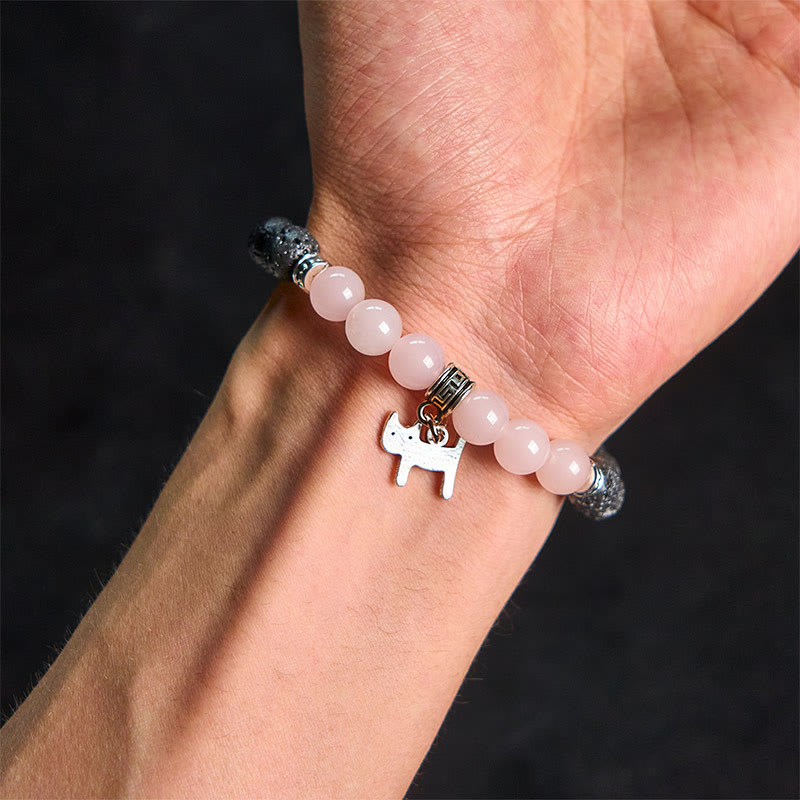 Buddha Stonesブラック溶岩石 クリスタルビーズ 動物柄 ヒーリングブレスレット - image 27