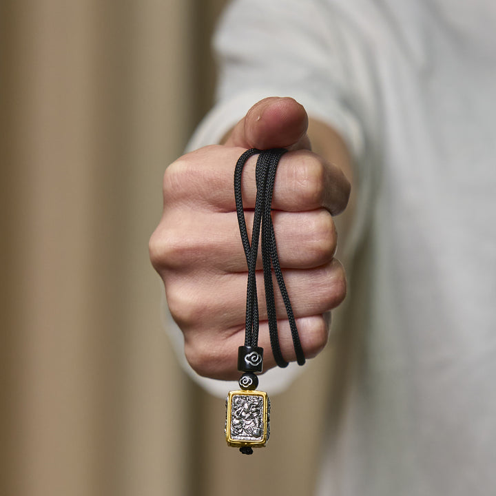 Buddha Stonesチベット ザキラム 富の守護女神 ロープ スクエア ネックレス ペンダント - image 11