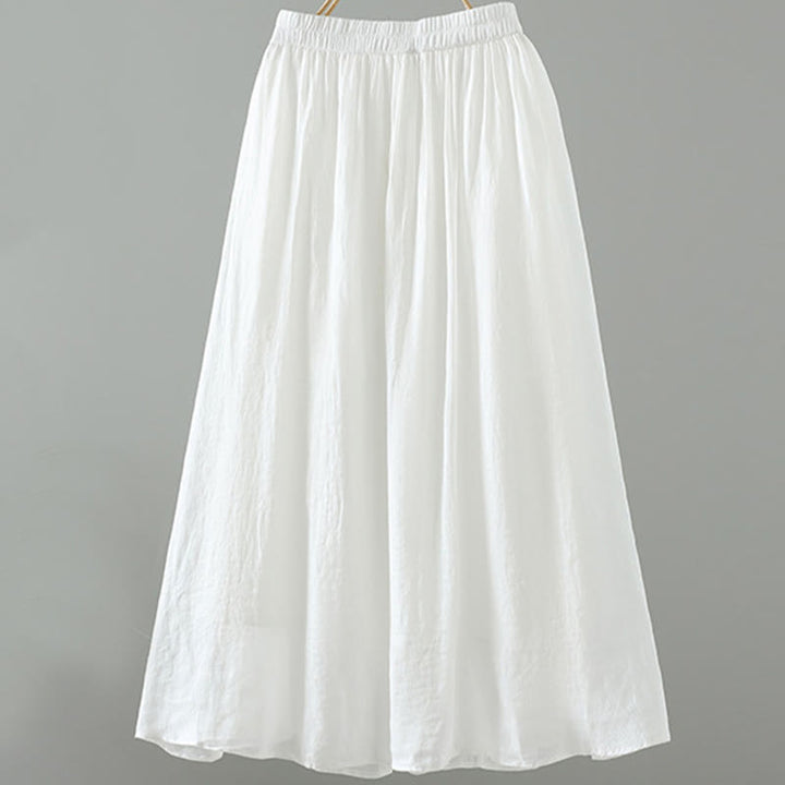 Buddha Stones夏 レトロ 純色 タッセルデザイン レディース スカート ポケット付き - image 6