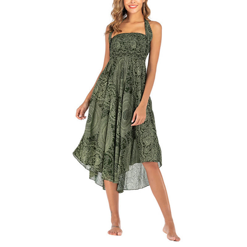 Buddha Stonesの2つのスタイルで着るボヘミアンコンパスローズフラワースカートドレス - image 9