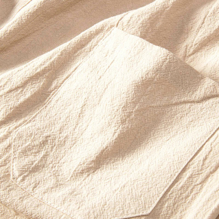 Buddha Stones純色 コットン リネン 長袖 トップス パンツ 服 メンズ セット - image 5