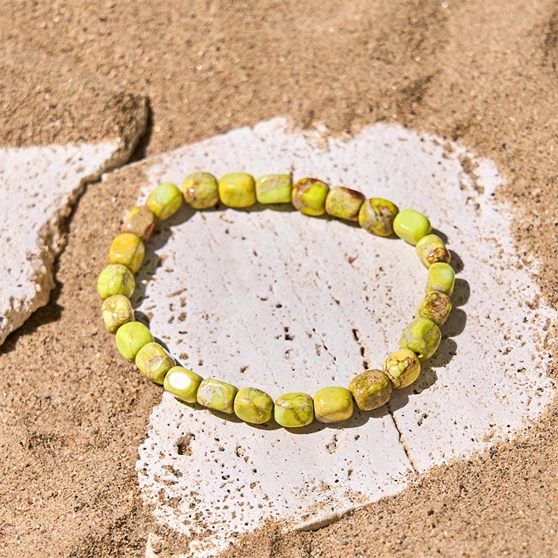 Buddha Stones天然 カラフル エンペラーストーン オーバル スクエアビーズ 抗ストレスブレスレット - グリーンエンペラーストーン(手首周り:15~17cm) - image 10