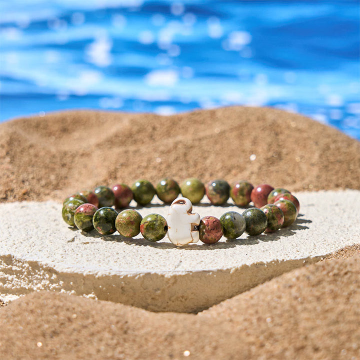 Buddha Stones天然石各種 象の霊力強さブレスレット - ユナカイト(手首周り:15~18cm) - image 25