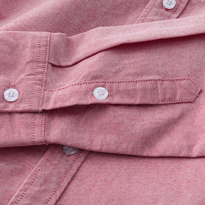 Buddha Stones無地長袖ボタンダウンデザインメンズコットンシャツ - image 23