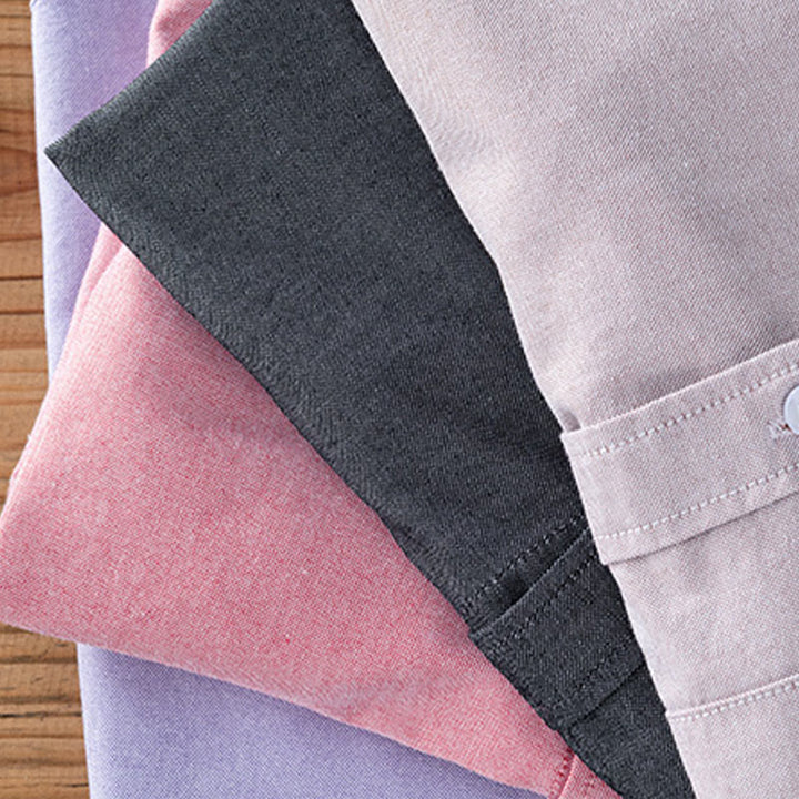 Buddha Stones無地長袖ボタンダウンデザインメンズコットンシャツ - image 25