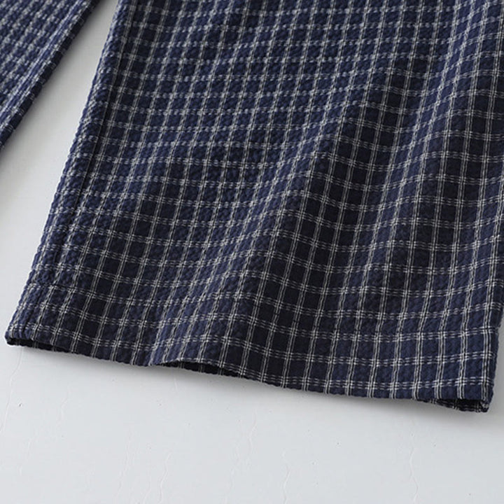 Buddha Stonesカジュアル チェック柄 レディース コットン ワイドレッグパンツ ポケット付き - image 7