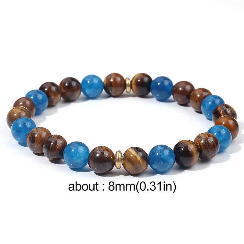 Buddha Stonesアパタイト タイガーアイ スペーサービーズ モチベーションブレスレット - image 7