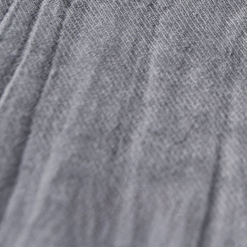 Buddha Stones無地 長袖 スタンドカラー シワ加工 ハーフボタン ラミー リネン メンズ シャツ - image 10