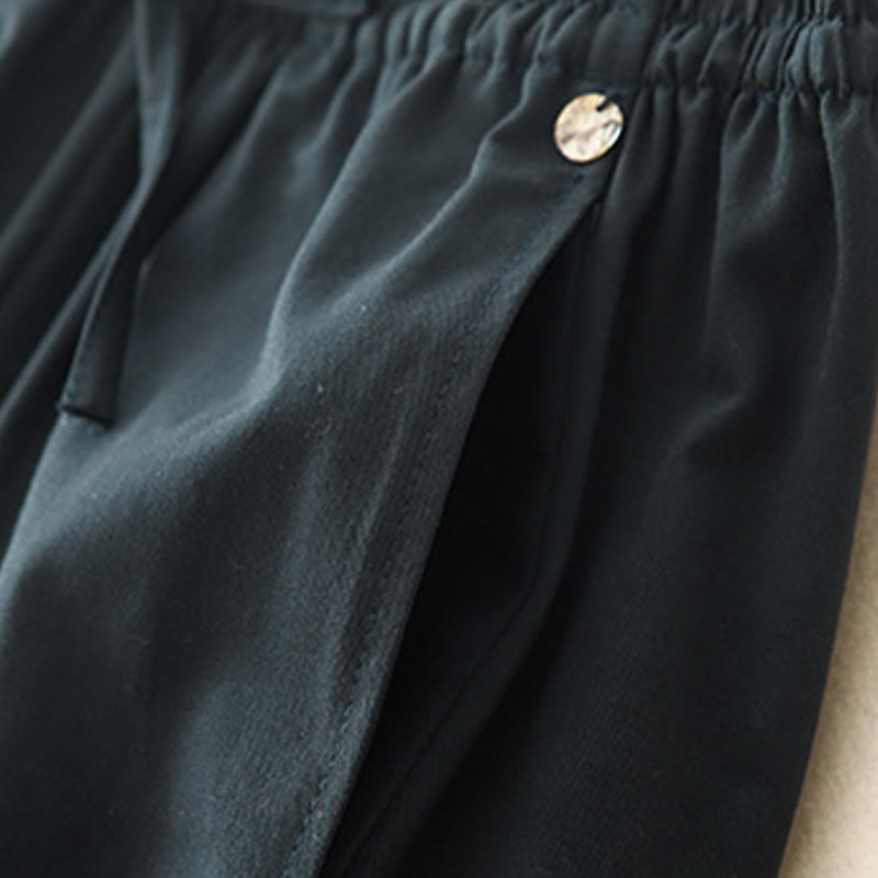 Buddha Stones無地 7-8丈 レディース ハーレム コットンパンツ ポケット付き - image 19