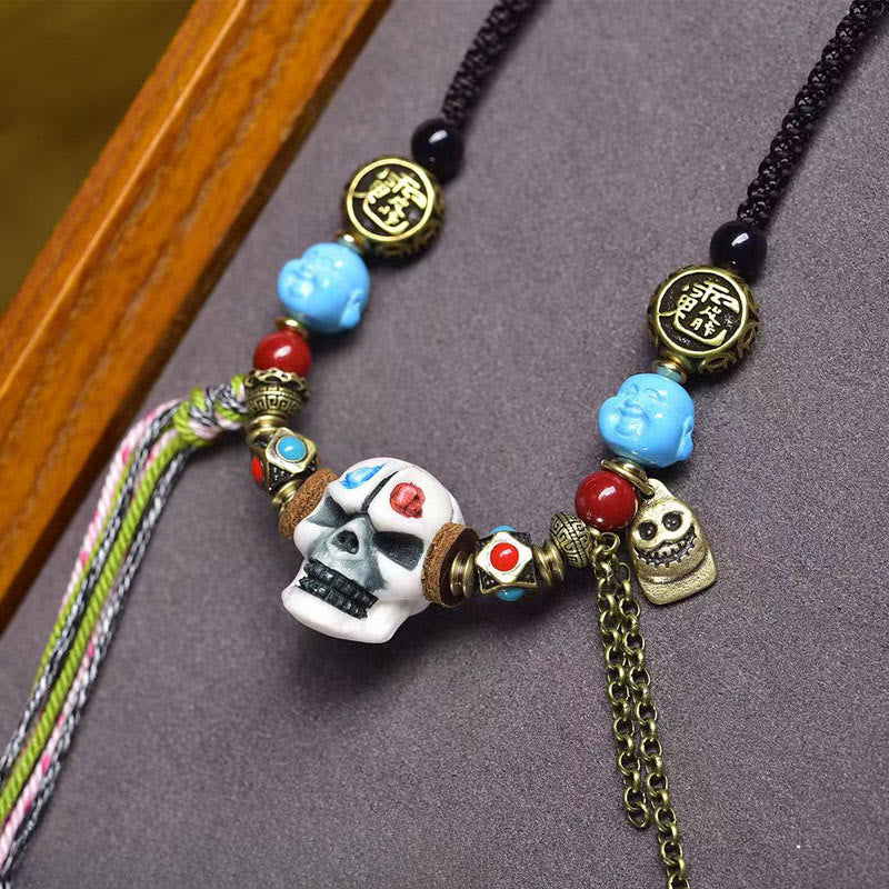 Buddha Stonesの頭蓋骨 死体の森の王 悪霊を遠ざけるネックレスペンダント - image 5