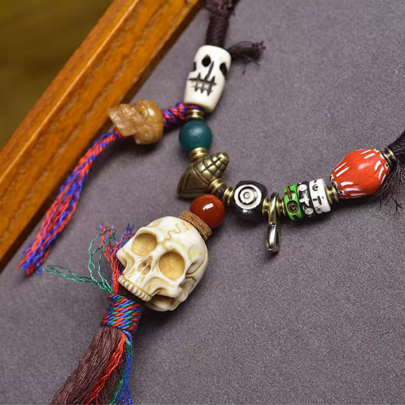 Buddha Stonesの頭蓋骨 死体の森の王 悪霊を遠ざけるネックレスペンダント - image 1