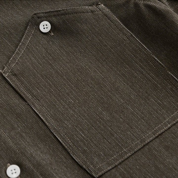 Buddha Stones秋冬 ピュアカラー ボタンディテール ラペル メンズ 長袖ジャケット - image 13