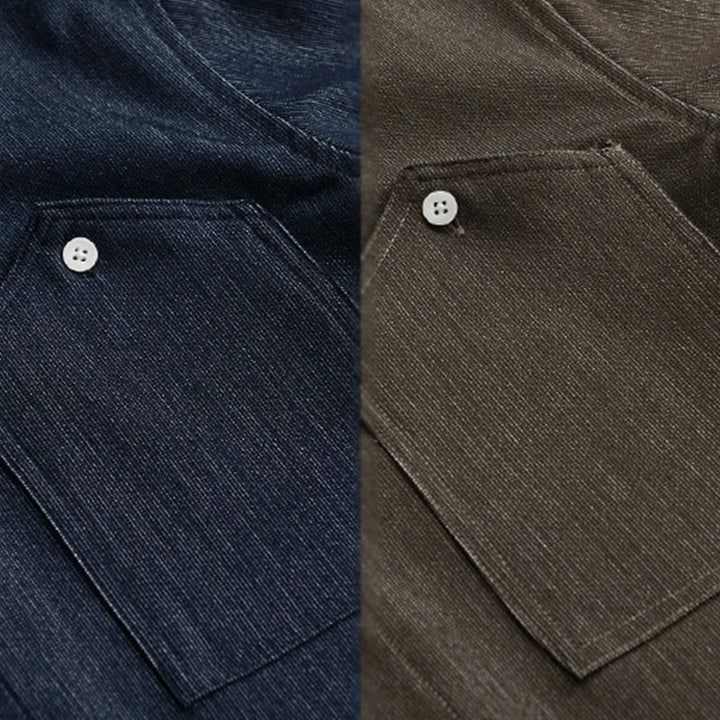 Buddha Stones秋冬 ピュアカラー ボタンディテール ラペル メンズ 長袖ジャケット - image 18