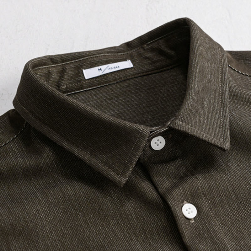 Buddha Stones秋冬 ピュアカラー ボタンディテール ラペル メンズ 長袖ジャケット - image 12