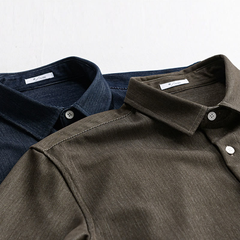 Buddha Stones秋冬 ピュアカラー ボタンディテール ラペル メンズ 長袖ジャケット - image 17