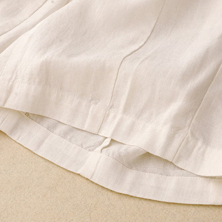 Buddha Stones無地コットン レディース ワイドレッグパンツ ポケット付き - image 9