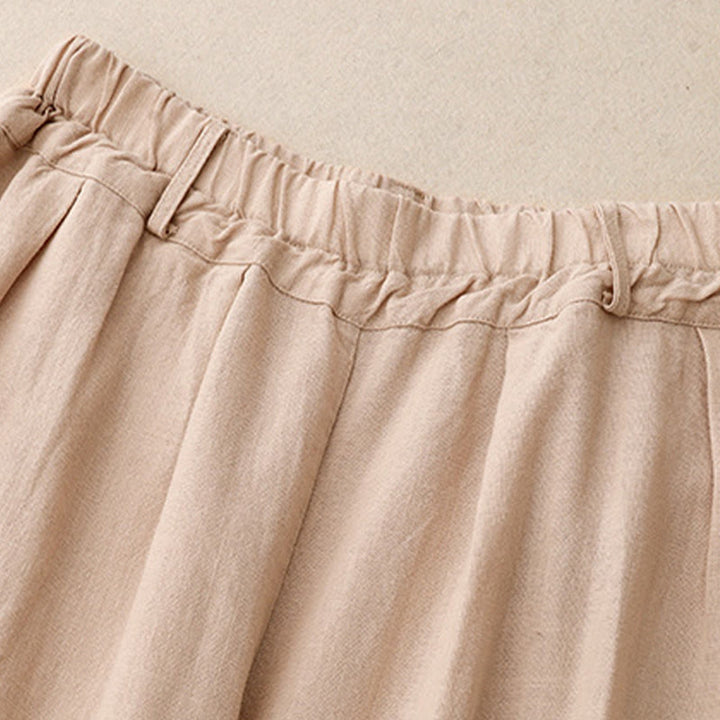 Buddha Stones無地コットン レディース ワイドレッグパンツ ポケット付き - image 20