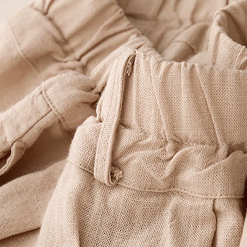 Buddha Stones無地コットン レディース ワイドレッグパンツ ポケット付き - image 21