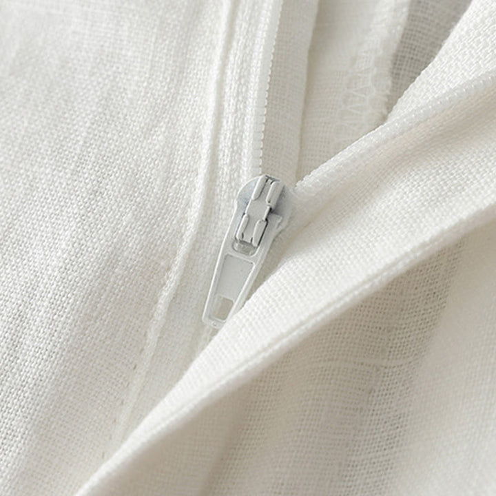 Buddha Stones無地コットン レディース ボタン ワイドレッグパンツ ポケット付き - image 11