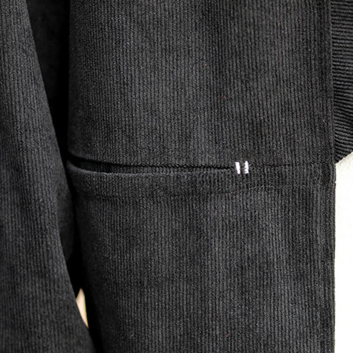 Buddha Stones無地 オープンフロント 長袖ジャケット メンズ コットン コーデュロイ 着物 ポケット付き - image 21