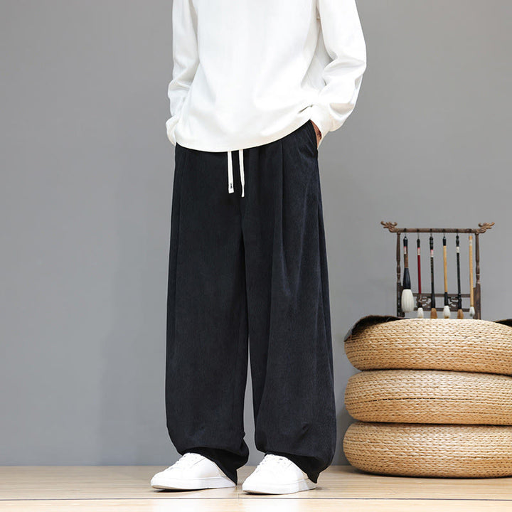 Buddha Stones無地 ピュアコットン コーデュロイ メンズ ハーレムパンツ ポケット付き - image 28