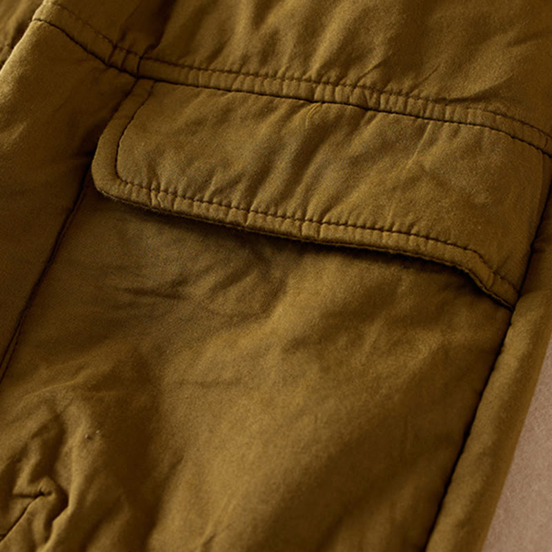 Buddha Stones無地コットンパッド入りレディースハーレムコットン厚手パンツ(ポケット付き) - image 4