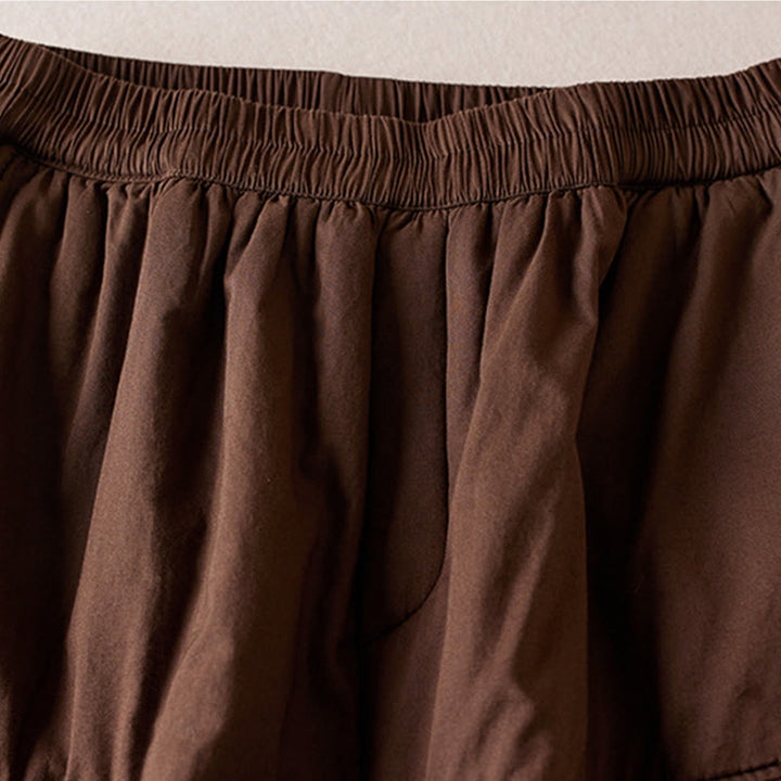 Buddha Stones無地コットンパッド入りレディースハーレムコットン厚手パンツ(ポケット付き) - image 11