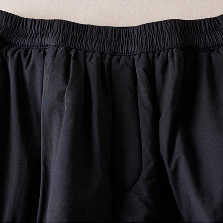 Buddha Stones無地コットンパッド入りレディースハーレムコットン厚手パンツ(ポケット付き) - image 27