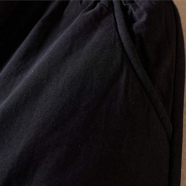 Buddha Stones無地コットンパッド入りレディースハーレムコットン厚手パンツ(ポケット付き) - image 26