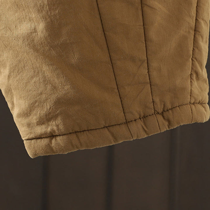 Buddha Stones無地 暖かい コットンパッド レディース ハーレム コットンパンツ ポケット付き - image 3