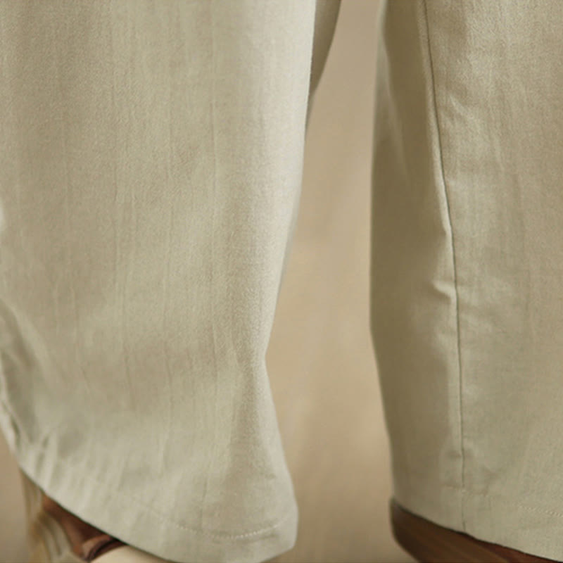 Buddha Stonesカジュアル ストレートレッグ レディース コットンパンツ ポケット付き - image 5