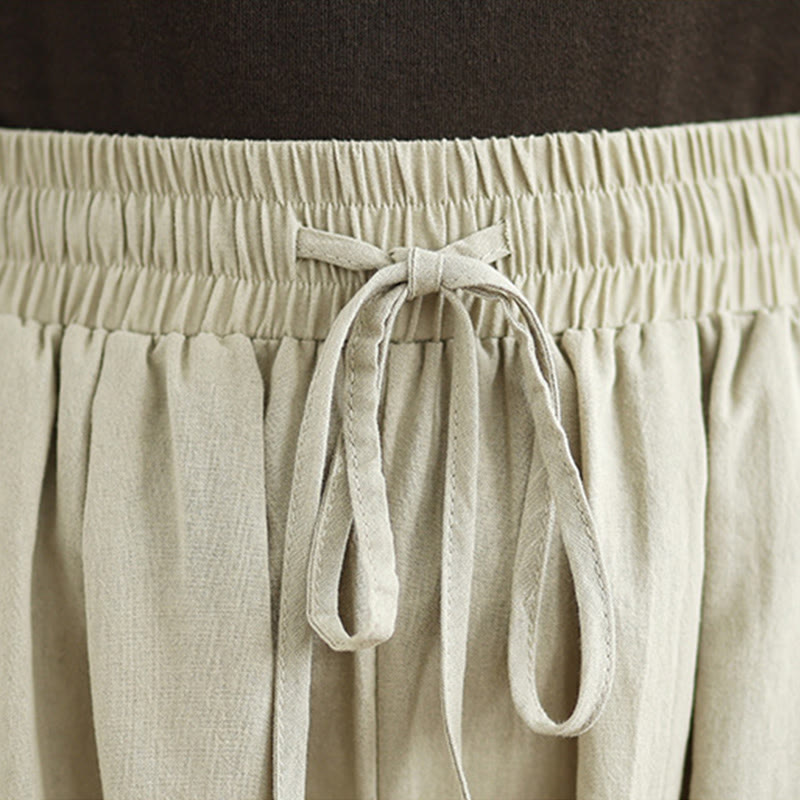 Buddha Stonesカジュアル ストレートレッグ レディース コットンパンツ ポケット付き - image 6