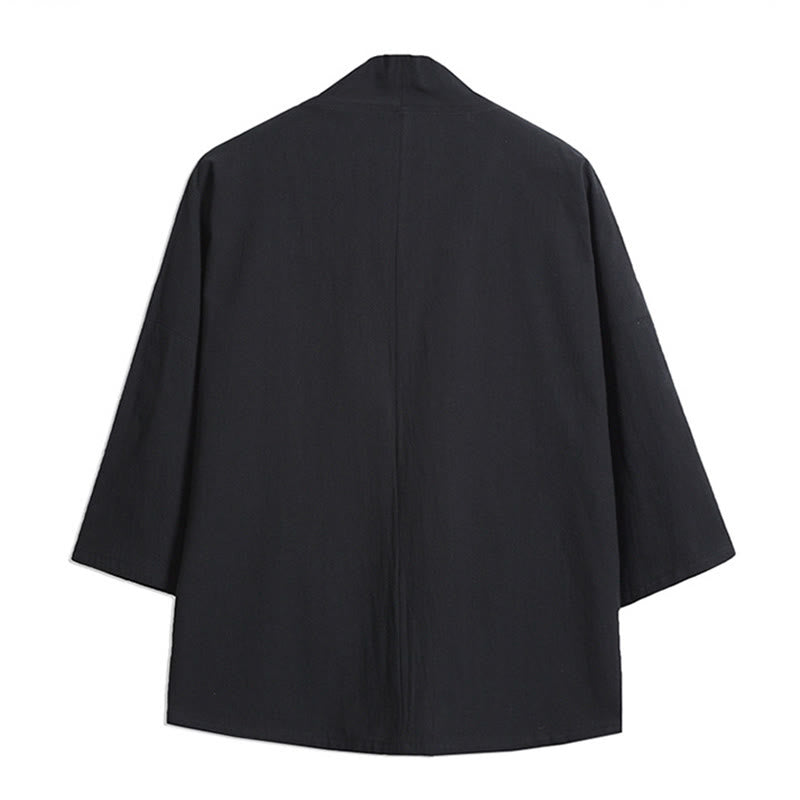 Buddha Stones白鶴 吉祥雲 刺繍 七分袖 メンズ着物 - image 3