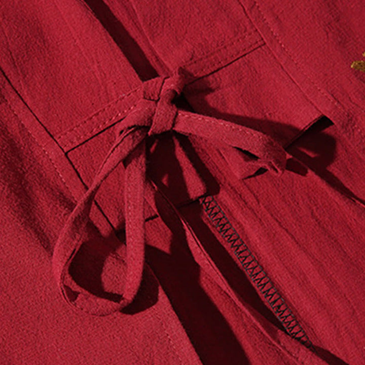 Buddha Stones白鶴 吉祥雲 刺繍 七分袖 メンズ着物 - image 11