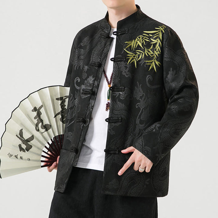 Buddha Stones竹 龍 カエルボタンデザイン 長袖 メンズジャケット - image 9