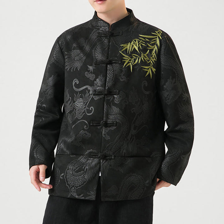 Buddha Stones竹 龍 カエルボタンデザイン 長袖 メンズジャケット - image 7