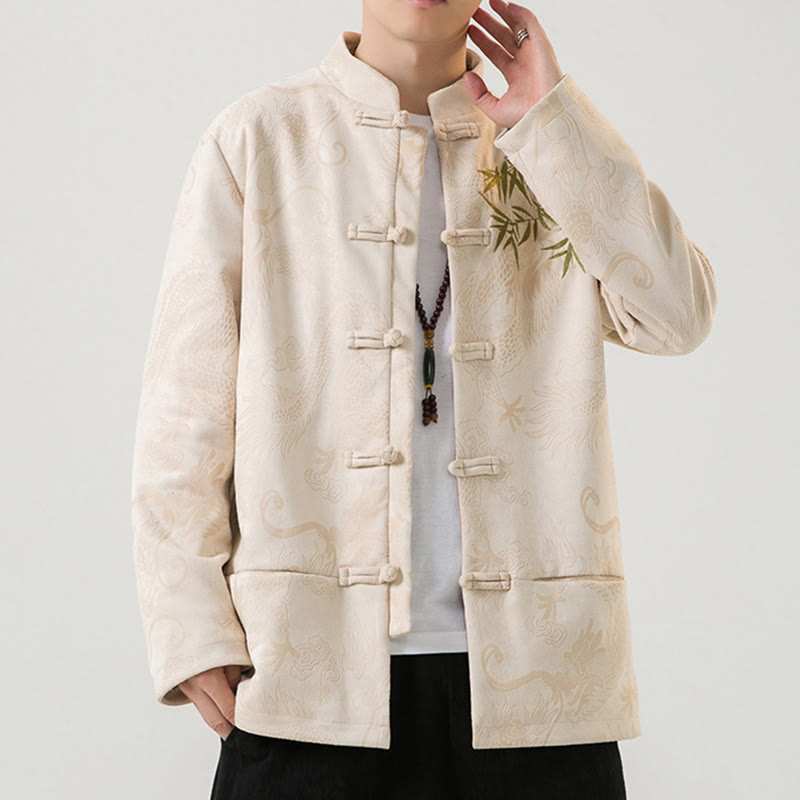 Buddha Stones竹 龍 カエルボタンデザイン 長袖 メンズジャケット - image 30