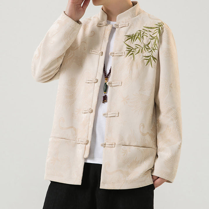 Buddha Stones竹 龍 カエルボタンデザイン 長袖 メンズジャケット - image 26