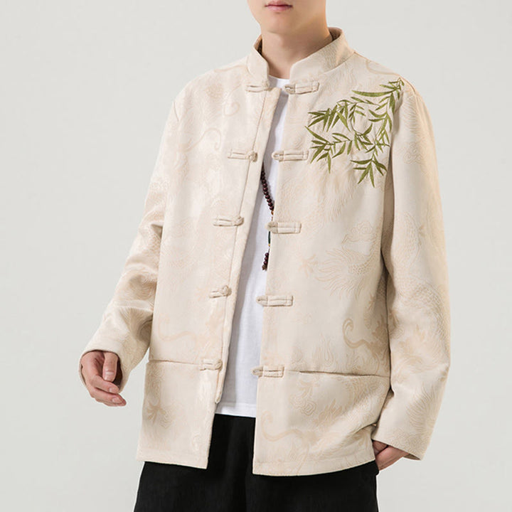 Buddha Stones竹 龍 カエルボタンデザイン 長袖 メンズジャケット - image 27