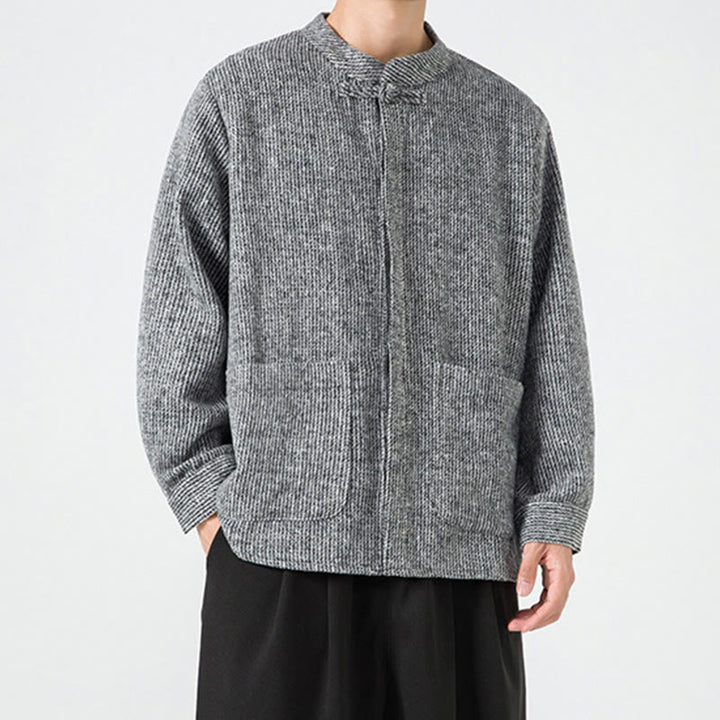 Buddha Stones無地 フロッグボタン 長袖 メンズ コットン コーデュロイ ジャケット ポケット付き - image 25