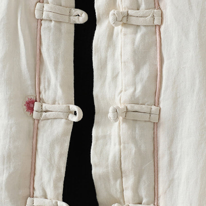 Buddha Stonesの花刺繍レディース長袖コットンパッド入りジャケット(ポケット付き) - image 8