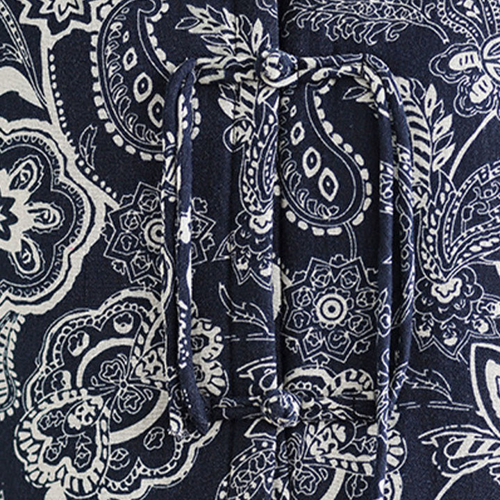 Buddha Stonesのカエルボタンレディースノースリーブコットンベストウエストコートポケット付き - image 8