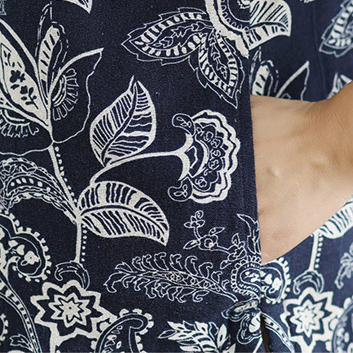 Buddha Stonesのカエルボタンレディースノースリーブコットンベストウエストコートポケット付き - image 9